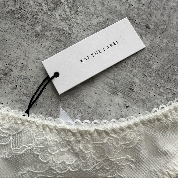 KAT THE LABEL Arabella Lace Thong Ivory Size Small - Picture 4 of 8